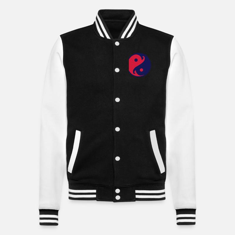 yin_yang_vec_2 de - College-Sweatjacke - Schwarz/Weiß