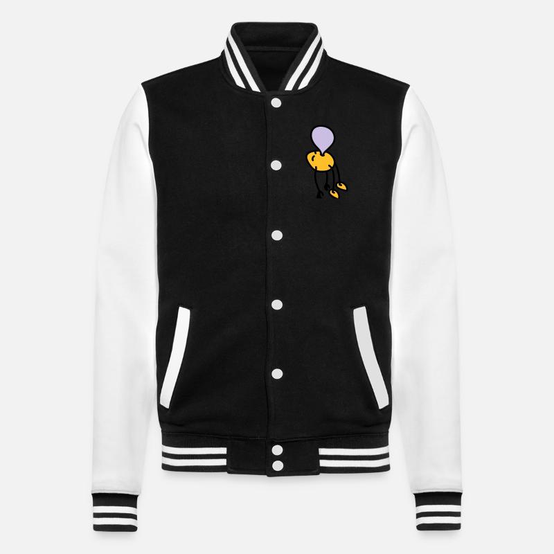 chewing_gum_man - College-Sweatjacke - Schwarz/Weiß
