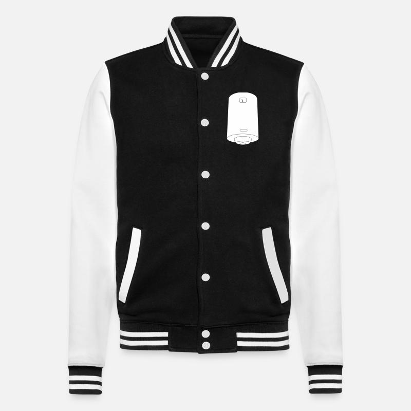 chauffe-eau - Veste Teddy - noir/blanc