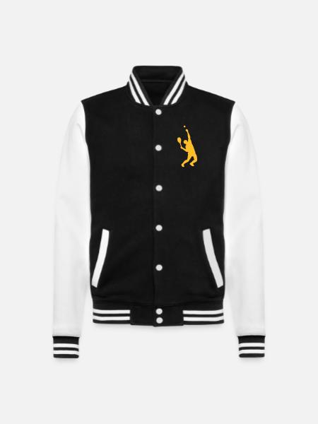 tennis - College-Sweatjacke - Schwarz/Weiß