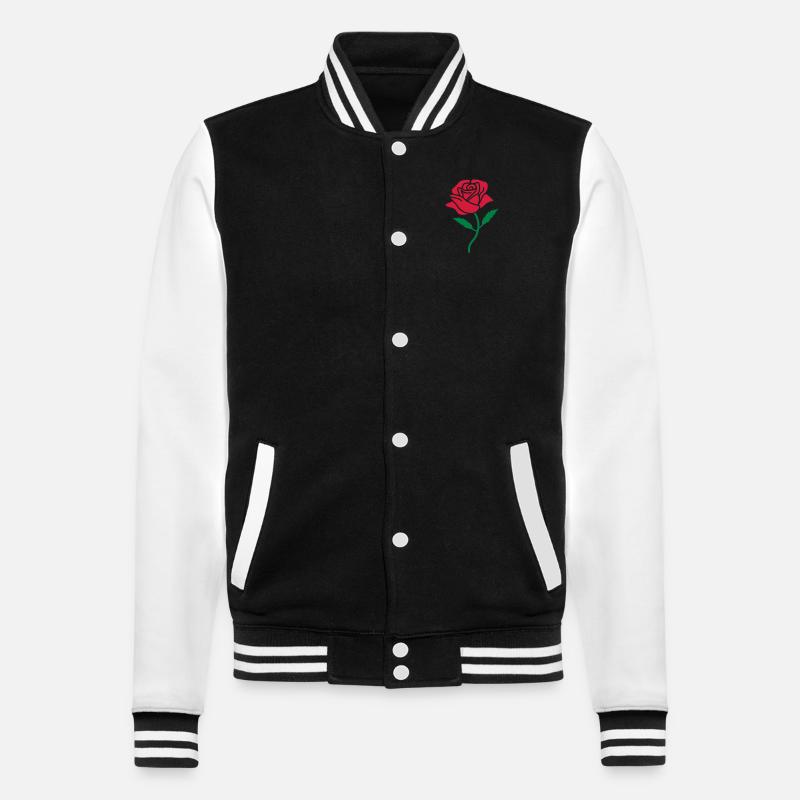 couleur rose - Veste Teddy - noir/blanc