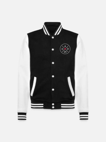 Dad 24 Vater Baby Papa 2024 - College-Sweatjacke - Schwarz/Weiß