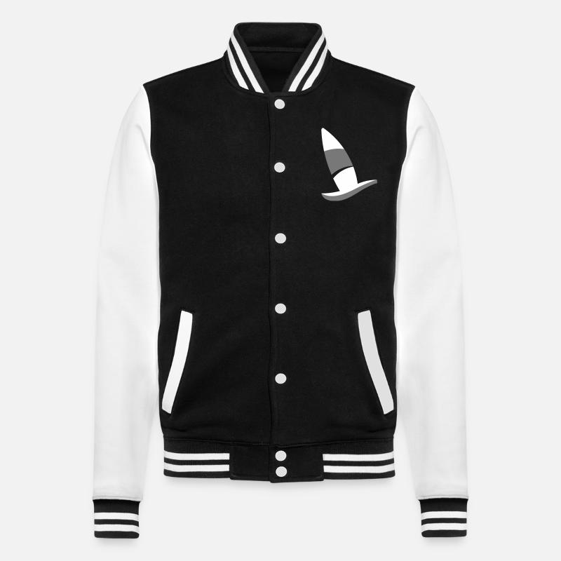 Logo de planche à voile - Veste Teddy - noir/blanc