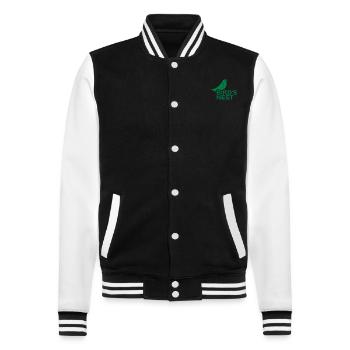 Bird's Nest - College-Sweatjacke - Schwarz/Weiß - Vorne - Nik (191cm) & Marisol (170cm)