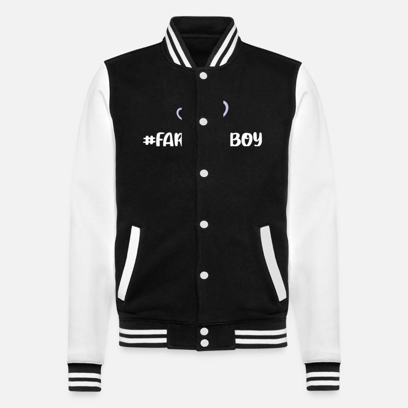 Farmer Boy Heart Love - College Sweat Jacket - black/white