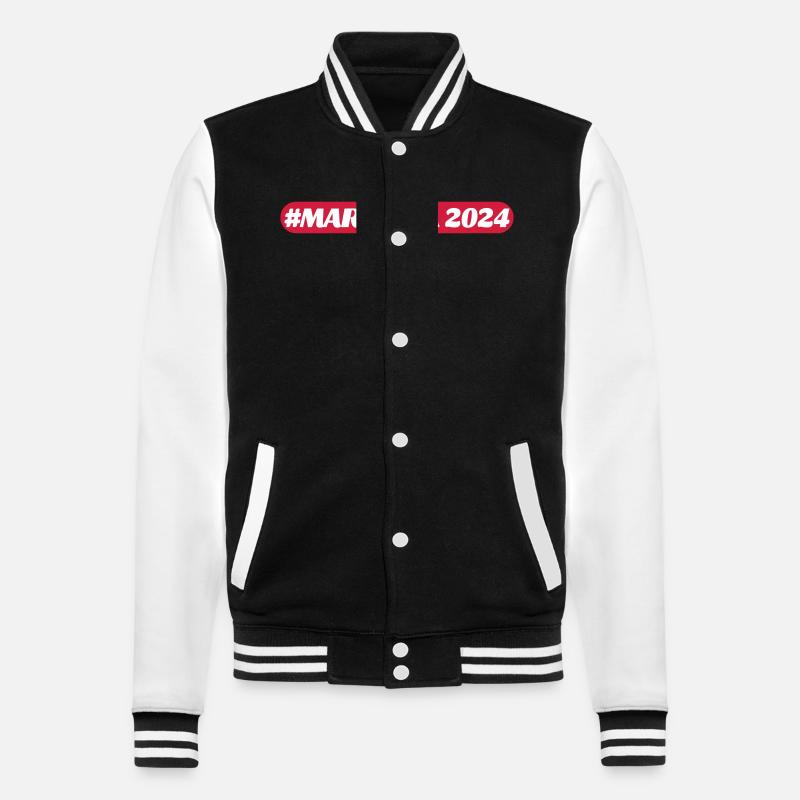 Marbella 2024 - College-Sweatjacke - Schwarz/Weiß