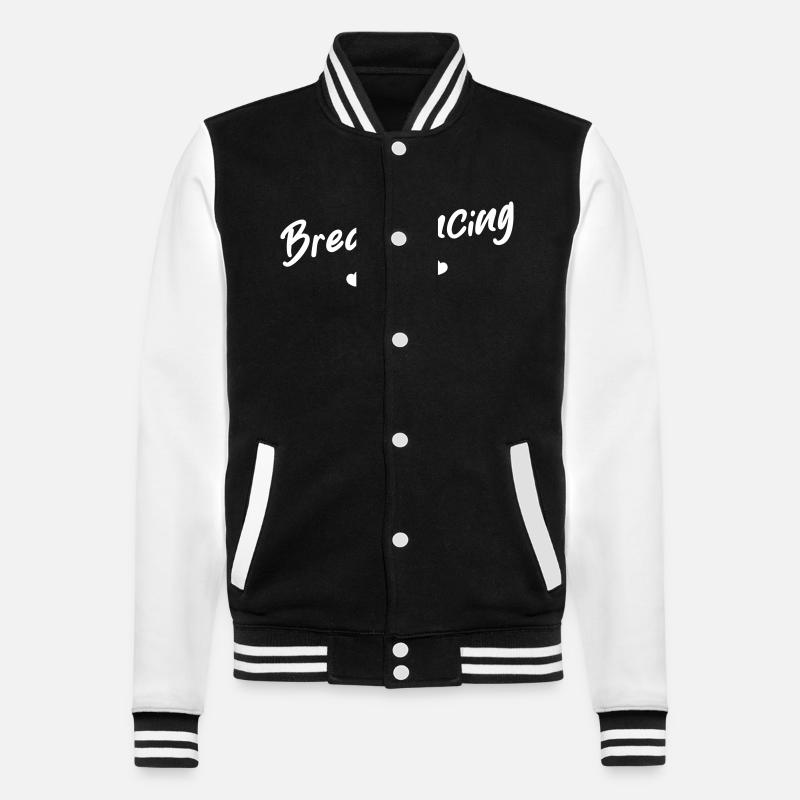 Breakdancing Crew Heart - College Sweat Jacket - black/white