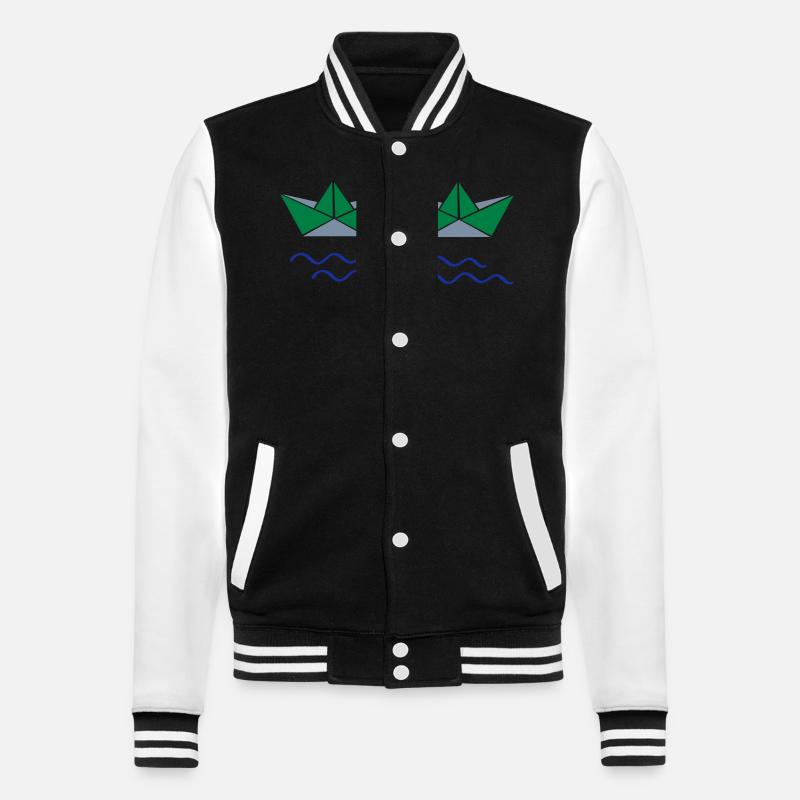 Bateaux en papier 02 - Veste Teddy - noir/blanc