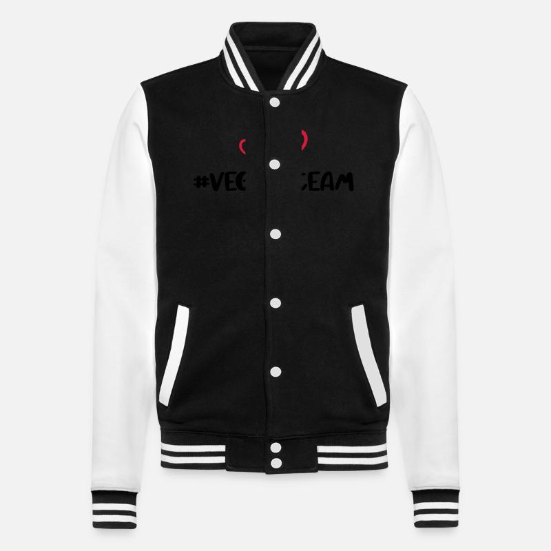Cœur d’équipe végétalien - Veste Teddy - noir/blanc
