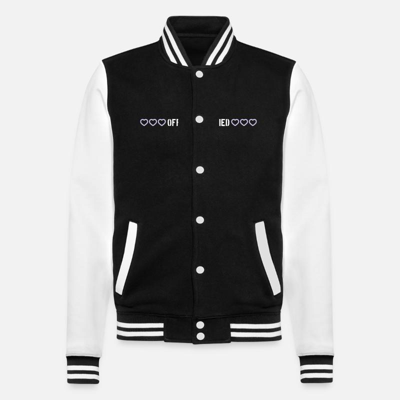 Married Wedding Heart - College Sweat Jacket - black/white