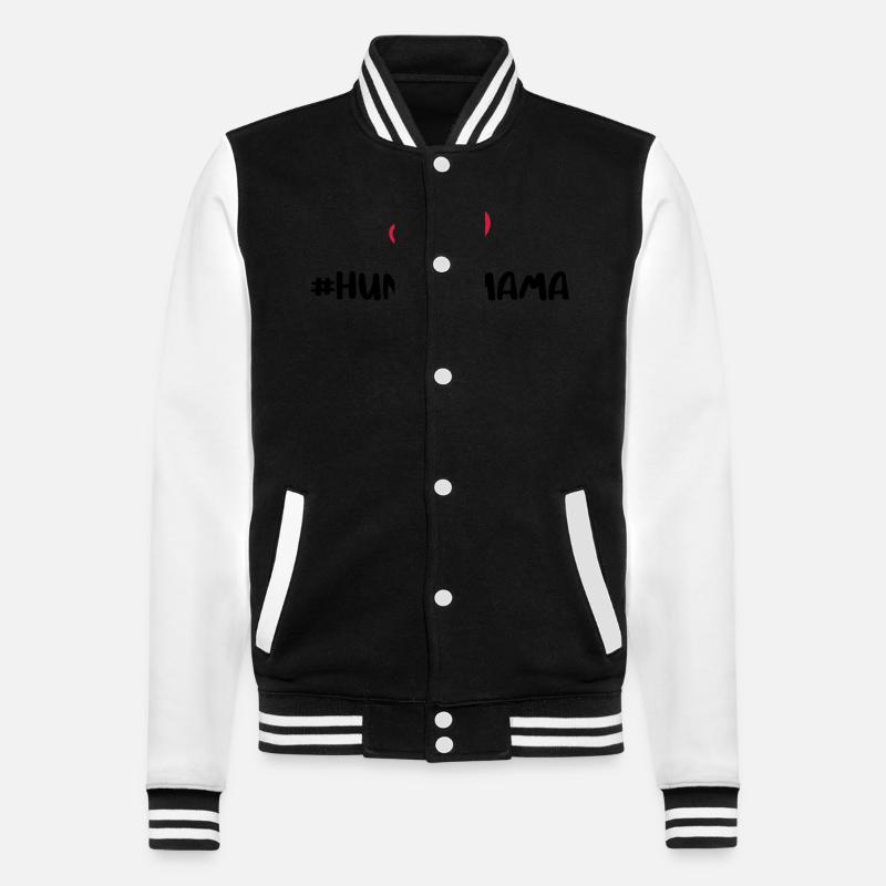 Hunde Mama - College-Sweatjacke - Schwarz/Weiß