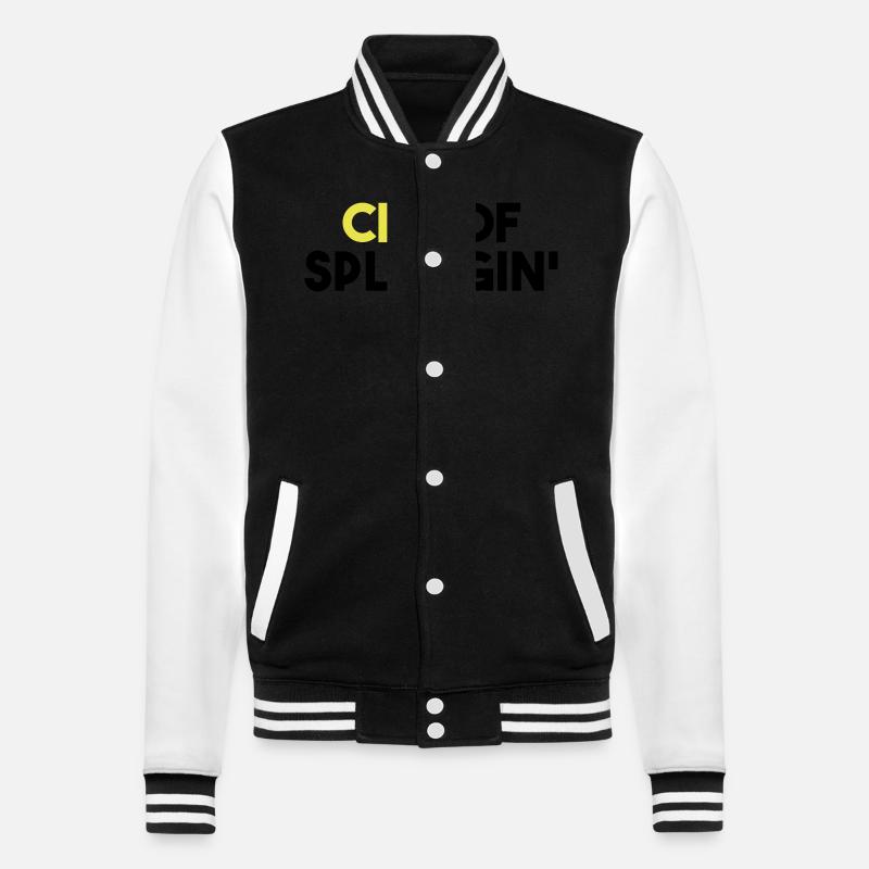GESCHÄFTSFÜHRER VON SPLURGIN' - College-Sweatjacke - Schwarz/Weiß