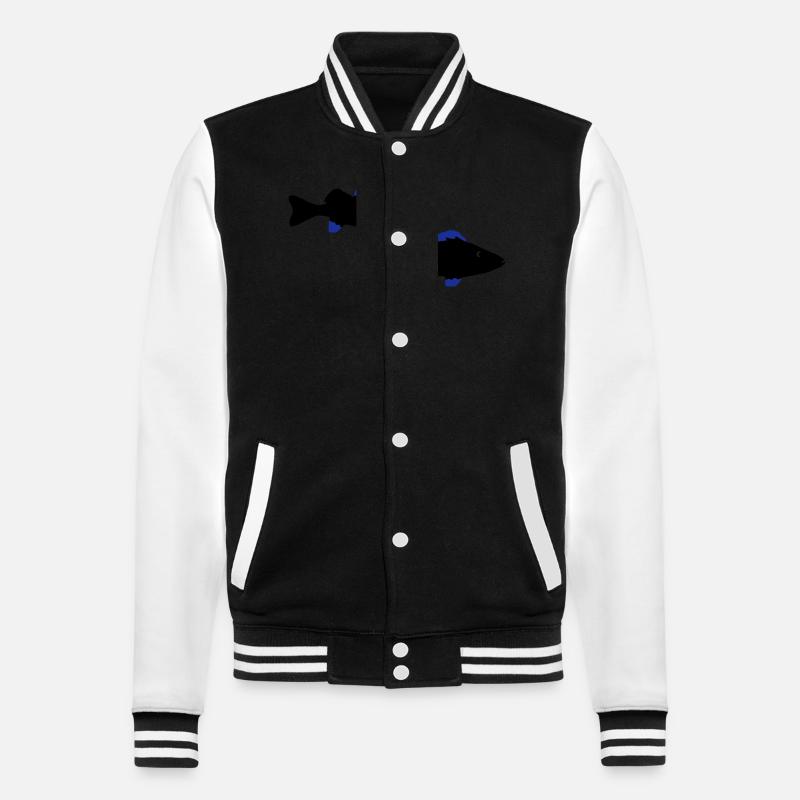 Poisson perche - Veste Teddy - noir/blanc