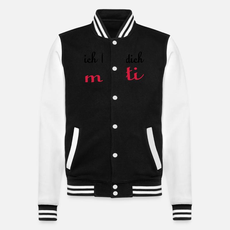 Ich liebe dich MUTTI - College-Sweatjacke - Schwarz/Weiß