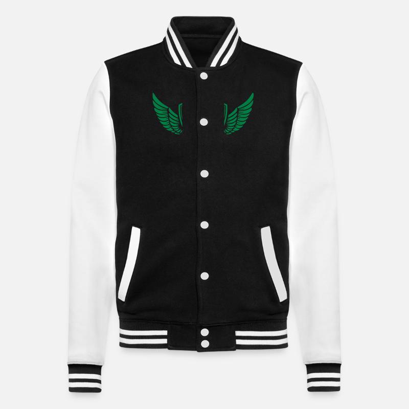 wappen e - College-Sweatjacke - Schwarz/Weiß