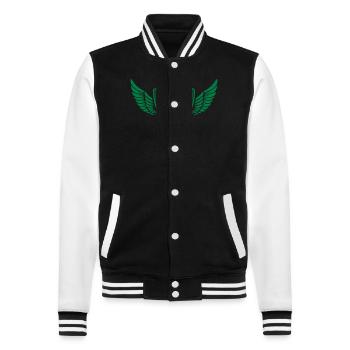 Coat of arms - College Sweat Jacket - black/white - Front - Nik (191cm) & Marisol (170cm)