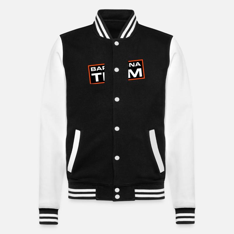 Barcelona Team - College-Sweatjacke - Schwarz/Weiß