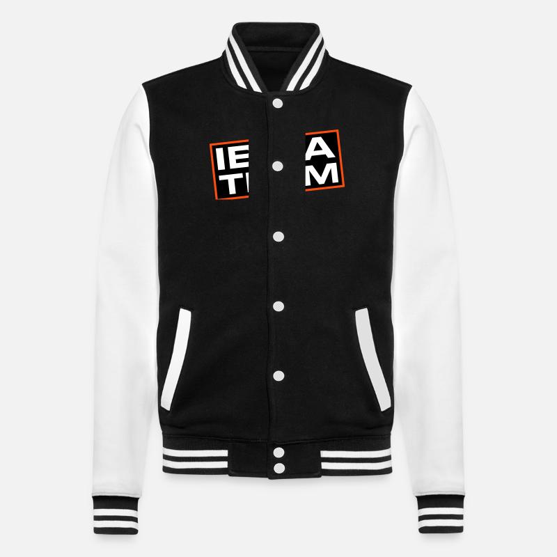 Ibiza Team - College-Sweatjacke - Schwarz/Weiß