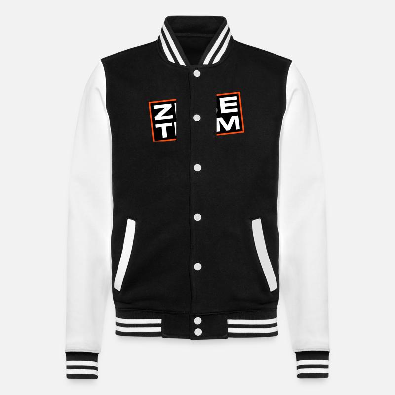 Zrce Team - College-Sweatjacke - Schwarz/Weiß