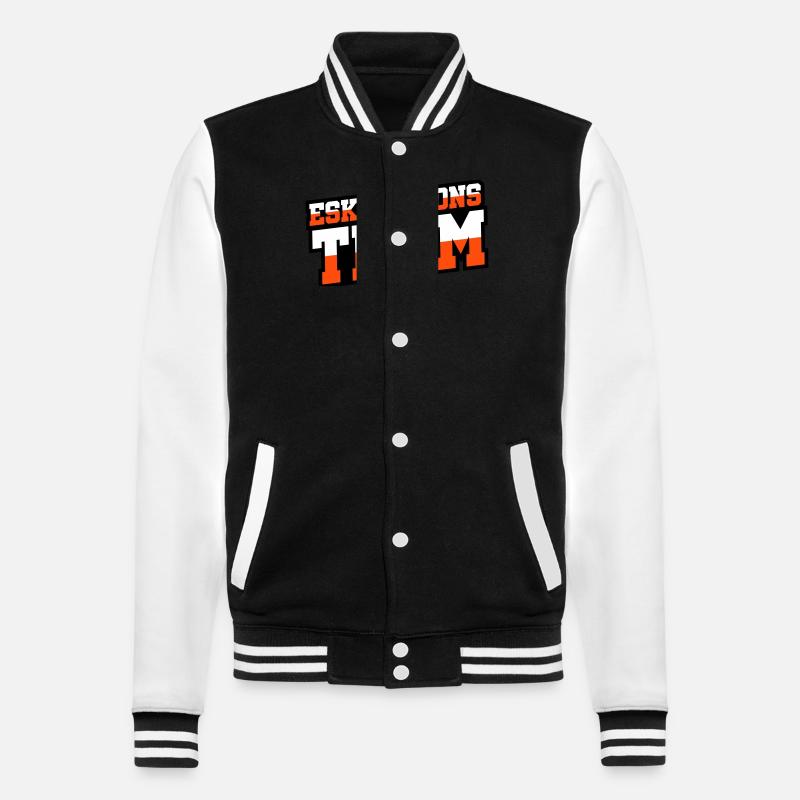 Eskalations Team - College-Sweatjacke - Schwarz/Weiß