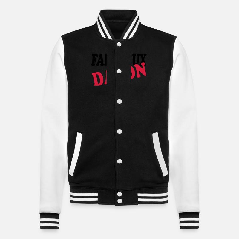 FABELHAFTER DARON - College-Sweatjacke - Schwarz/Weiß