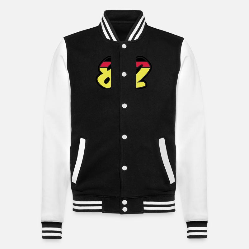 82 Number Symbol Germany - College Sweat Jacket - black/white