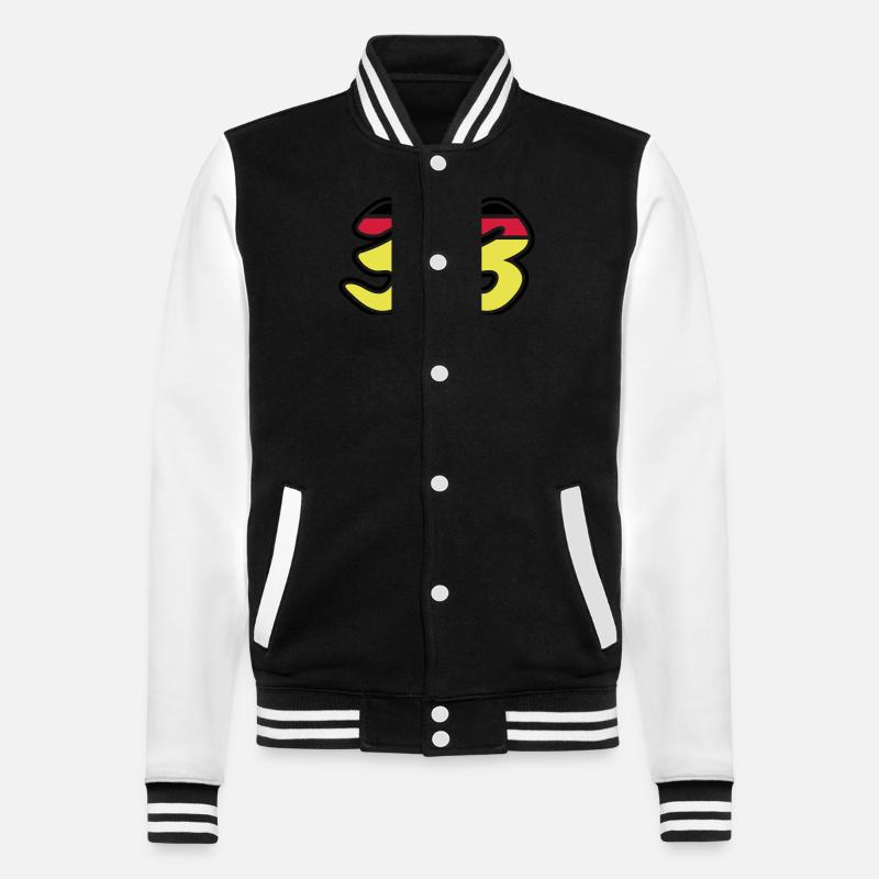 33 Symbole numérique Allemagne - Veste Teddy - noir/blanc