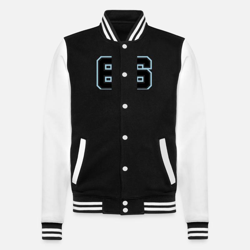 66 Symbole numérique - Veste Teddy - noir/blanc