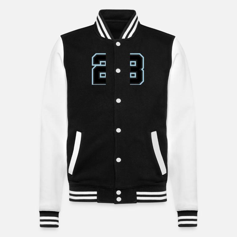 23 Number symbol - College Sweat Jacket - black/white