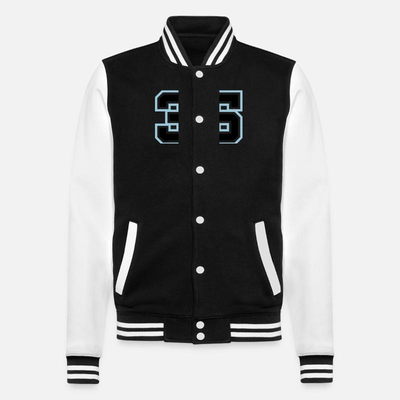 35 Symbole numérique - Veste Teddy - noir/blanc