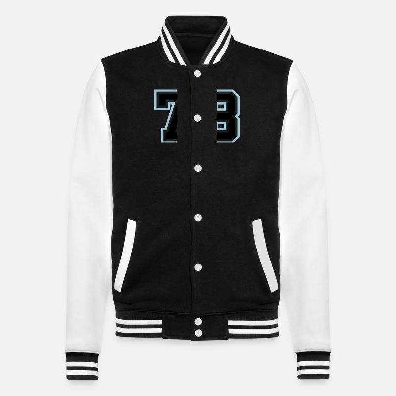 73 Number Symbol - College Sweat Jacket - black/white