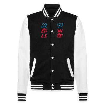 NEVEU édition limitée - Veste Teddy - noir/blanc - Devant - Nik (191cm) & Marisol (170cm)
