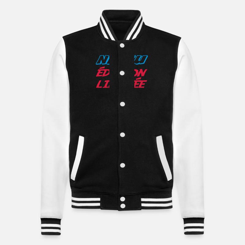 NEVEU édition limitée - Veste Teddy - noir/blanc