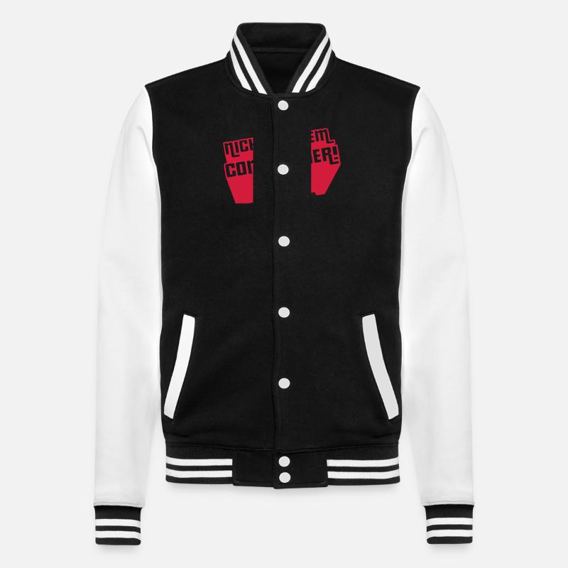 Nich' mit dem Commander! - College-Sweatjacke - Schwarz/Weiß