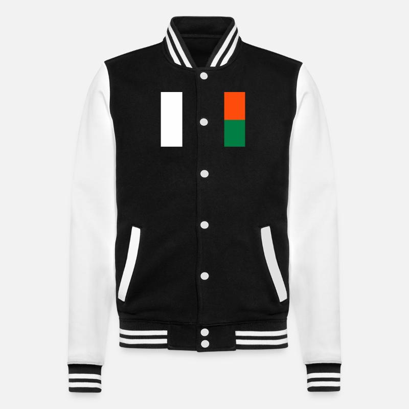 Drapeau Madagascar - Veste Teddy - noir/blanc