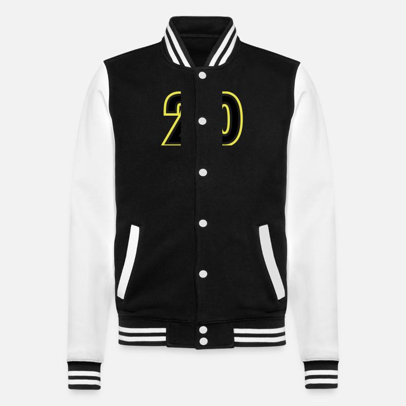 20 Number College - College Sweat Jacket - black/white