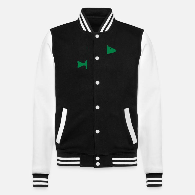 Poissons - Veste Teddy - noir/blanc
