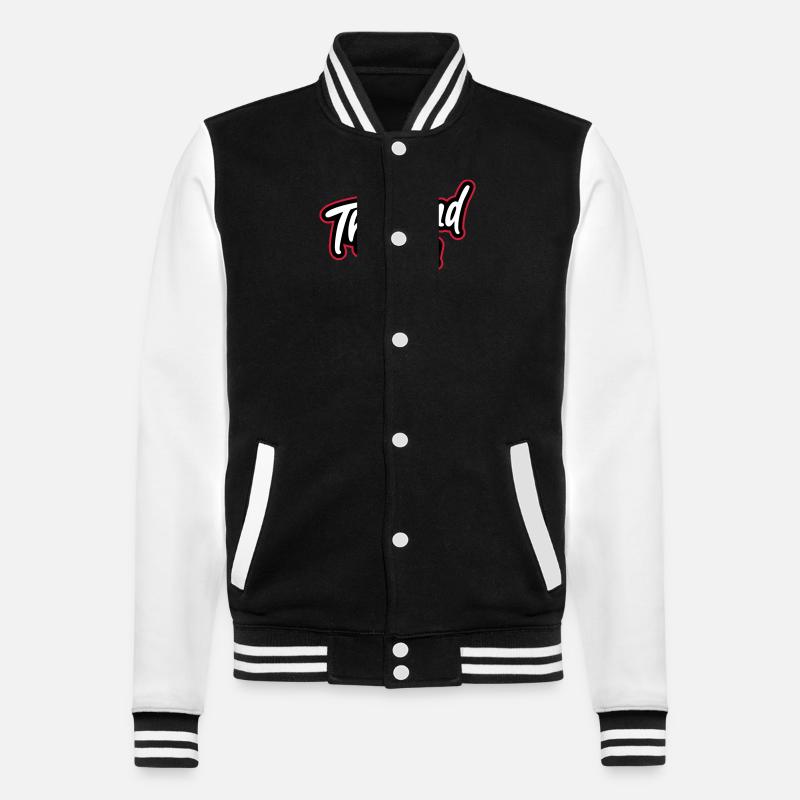 Thailand Team - College-Sweatjacke - Schwarz/Weiß
