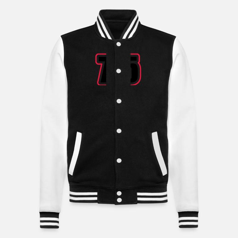 75 Number College - College Sweat Jacket - black/white