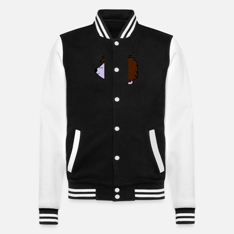 hérisson - Veste Teddy - noir/blanc