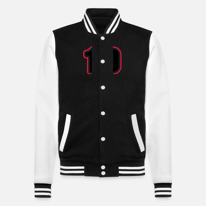 19 Number College - College Sweat Jacket - black/white