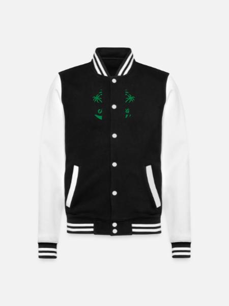 Majorca - College Sweat Jacket - black/white