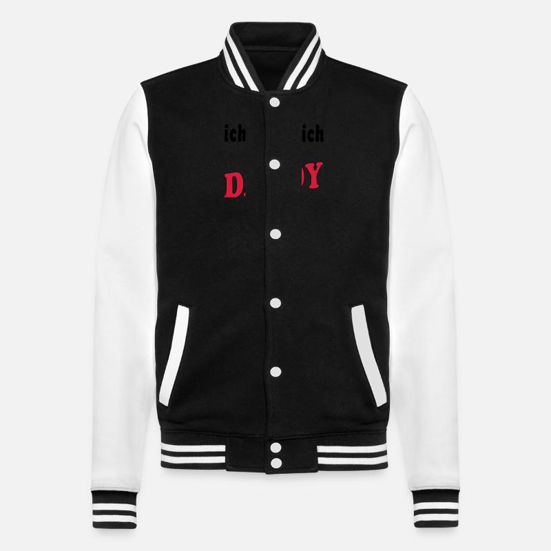 Ich liebe dich DADDY - College Sweat Jacket - black/white
