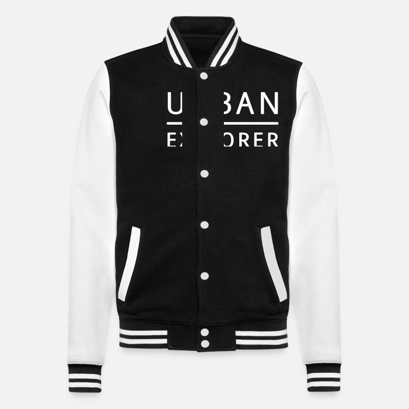 Urban Explorer - Veste Teddy - noir/blanc