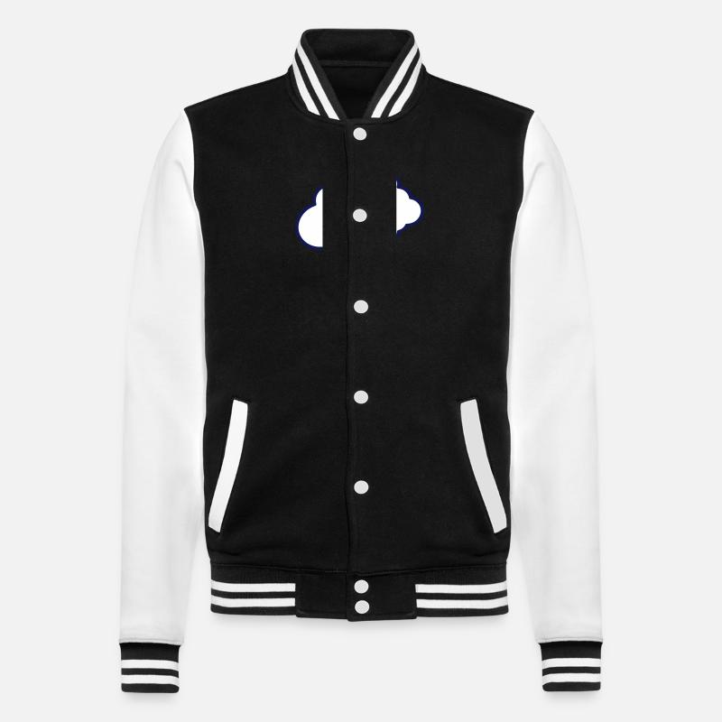 Cloud Smile - College Sweat Jacket - black/white