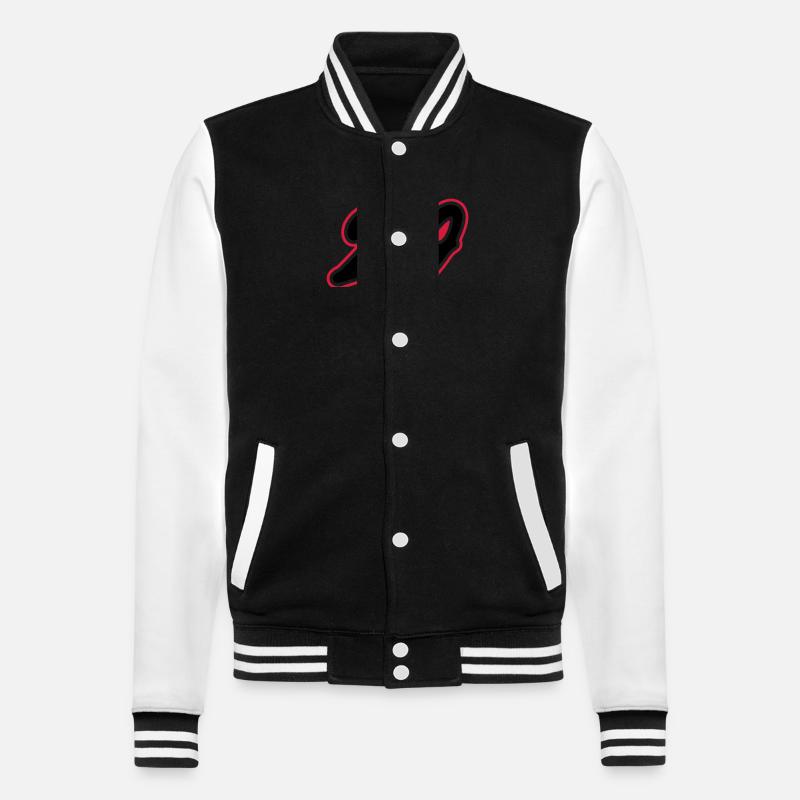 29 Symbole numérique - Veste Teddy - noir/blanc