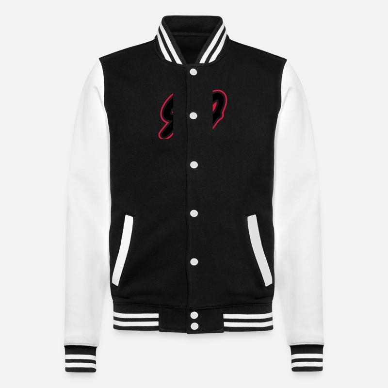 99 Symbole numérique - Veste Teddy - noir/blanc