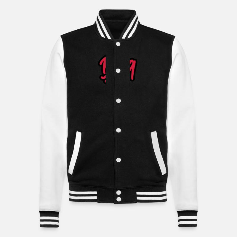 BBQ Grill Team - College Sweat Jacket - black/white