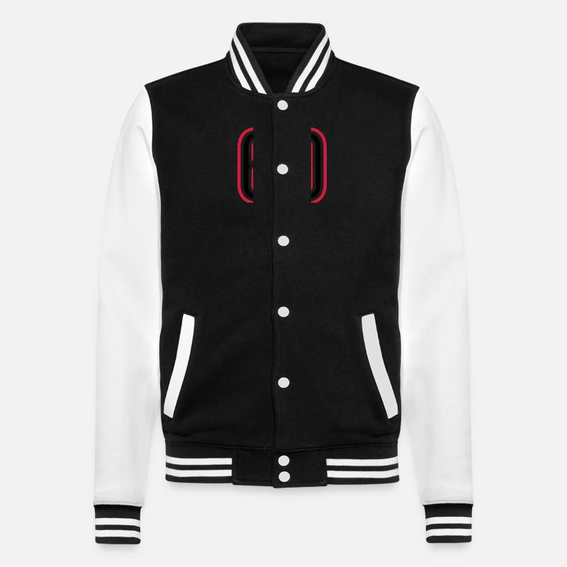 60 Number Years Jersey - College Sweat Jacket - black/white