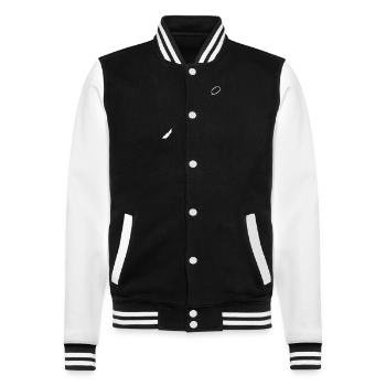 Tennis Player Silhouette - College Sweat Jacket - black/white - Front - Nik (191cm) & Marisol (170cm)